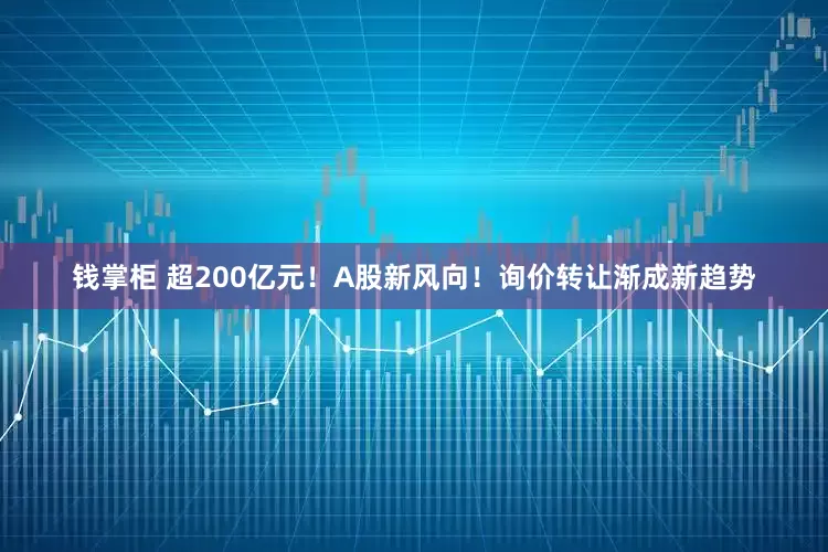 钱掌柜 超200亿元！A股新风向！询价转让渐成新趋势