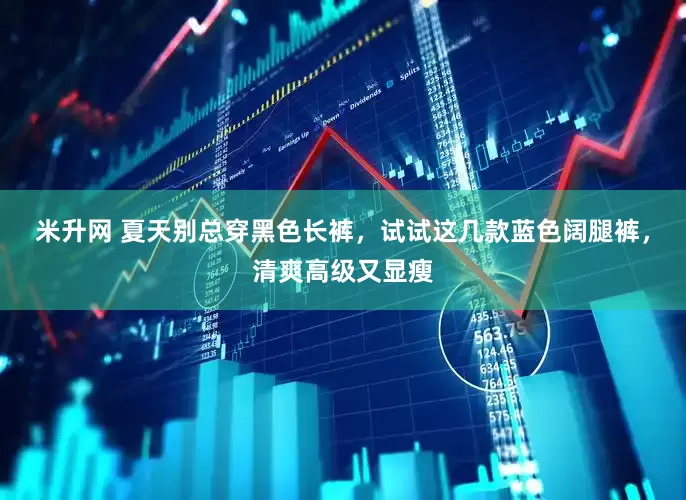 米升网 夏天别总穿黑色长裤，试试这几款蓝色阔腿裤，清爽高级又显瘦